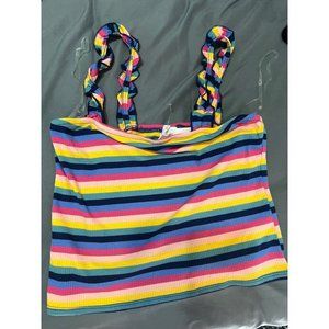 NWT Striped Crop Top